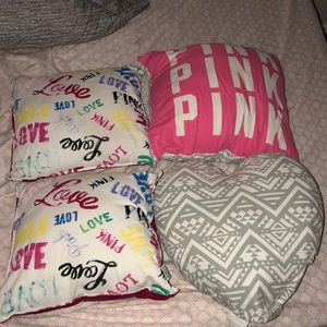 VS Pink set of 4 pillows